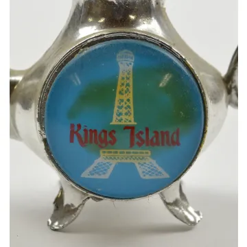 Kings Island Metal Eiffel Tower Tea Pot Salt  Shaker - 2.75 Tall