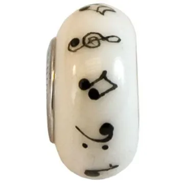 Fenton Art Glass Artisan Crafted Bead - Sweet Melody - Sterling Silver Lined