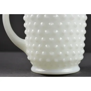 Anchor Hocking - Hobnail Milk Glass Pattern - Pint Pitcher - 4.75 Tall