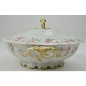 Haviland Limoges France - Round Vegetable Bowl With Lid