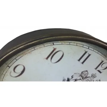 Hanging Oval Wall Clock - Coat Of Arms