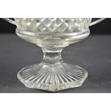 Westmoreland Glass - English Hobnail Pattern - Footed Open Sugar - 4.25 Tall
