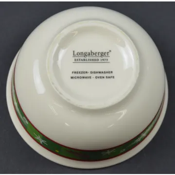 Longaberger - Bluster The Snowman Pattern - Holiday Bowl - 4.375" Round