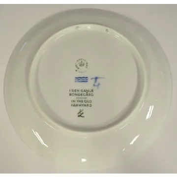 Royal Copenhagen Christmas Collector Plate - In The Old Farmyard 1969