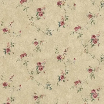 Laura's Trail Wallpaper Tan, Brown, Red, Green, Beige, Yellow Norwall Wallcovering PR33806
