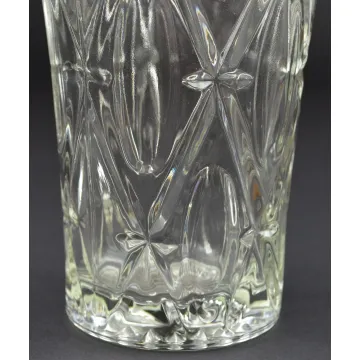 Clear Pressed Glass Flower Vase - 9.625 Tall