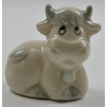Ceramic Salt & Pepper Shakers - White Cows - 2.5 Tall