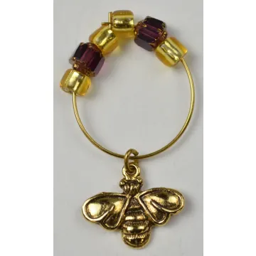 Gold Toned Bee Charm - Basket Accessory Jewelry