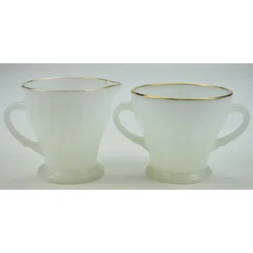 Vintage Fire King Cream #14 & Sugar # 13  Set - Collectible 1960's