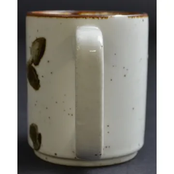 Hand Painted Floral Pattern Coffee Mug - Pottery - 3.5 Tall