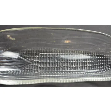Pressed Glass Corn On The Cob Dish - 9.5 Long