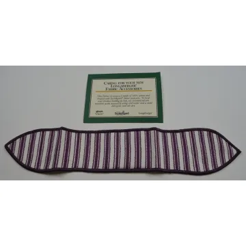 Longaberger Purple Ticking Small Handle Tie