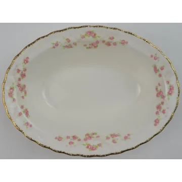 Pope Gosser China - Florence (Scalloped) Pattern - Oval Vegetable Bowl - 3025
