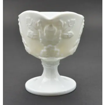 Indiana Glass - Harvest Milk Glass Pattern - Creamer - 3.875 Tall
