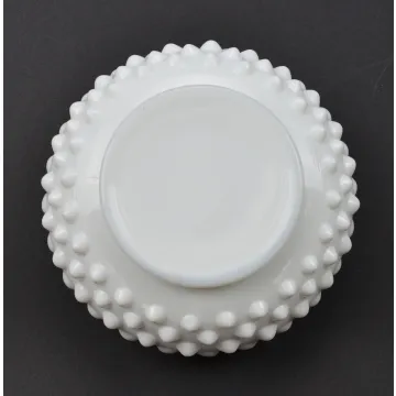 Fenton Art Glass - Hobnail Milk Glass Patteren - Violet Vase - 2.5 Tall