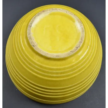 McCoy Art Pottery - Vintage Yellow Round Planter - 7.875 Round