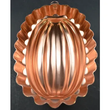 Melon Shaped Copper Toned Jello Mold - Kitchen Wall Hanging - 7 Tall