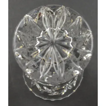 Vintage Clear Glass Pinwheel Pattern Vase - 4 Tall