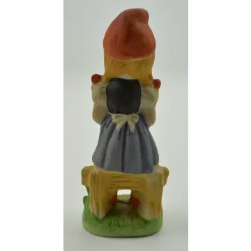 Little Girl With Pigtails Holding Birds Ceramic Figurine - 6.5 Tall