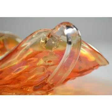 Fenton Art Glass Bon Bon Dish - Honeycomb Marigold Pattern