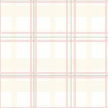 AB42404 Plaid Wallpaper Cream, Pink, Green Abby Rose 3 Norwall Wallcovering