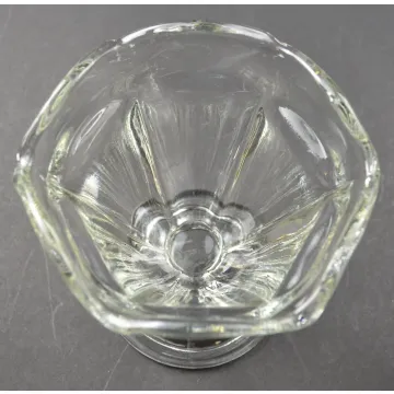 Clear Glass Scalloped Sherbet - 4 Tall