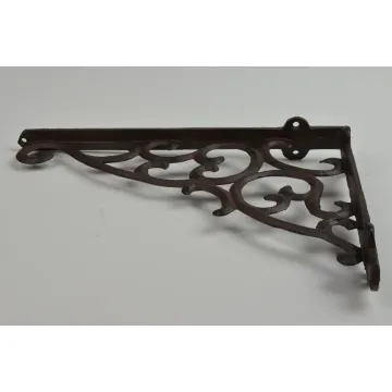 Wall Shelf Bracket - Ornate Pattern - Cast Iron - 10.875