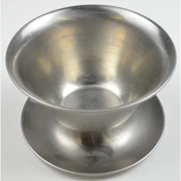 Vintage Stainless Steel Gravy Boat / Bowl & Underplate - Marked 18/8 - Denmark