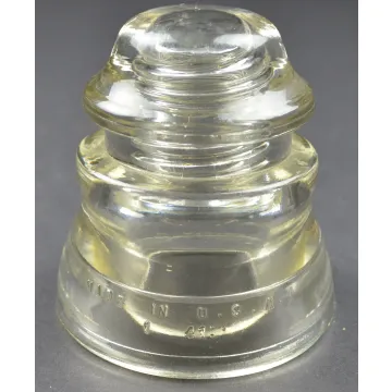 Vintage Hemingray No. 45 Clear Glass Insulator - 1- 41 - 3.75 Tall