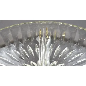 Clear Pressed Glass 2 Part Relish Dish - 9.5 Wide