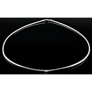 Fenton Art Glass - Sterling Silver 2mm Omega Chain Necklace - 18 Long