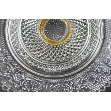 KIG Malaysia Fleur De Lis Pattern - Footed Candy / Nut Dish - 5.75 Wide