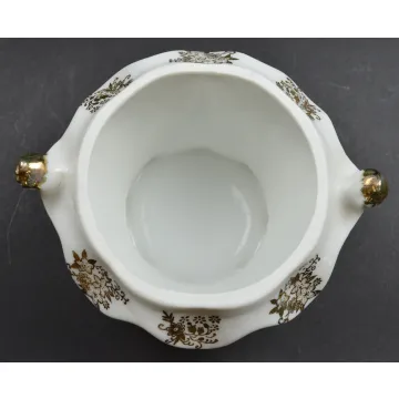 50th Anniversary Lidded Sugar Bowl - With Gold Embellishments