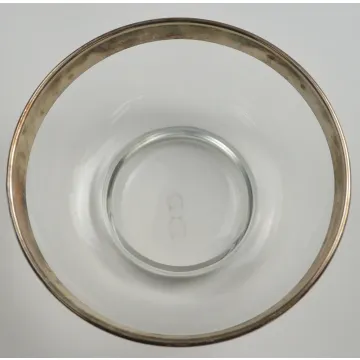 Dorothy Thorpe Crystal Silver Band Pattern - Fruit / Dessert Bowl - 4.75 Round