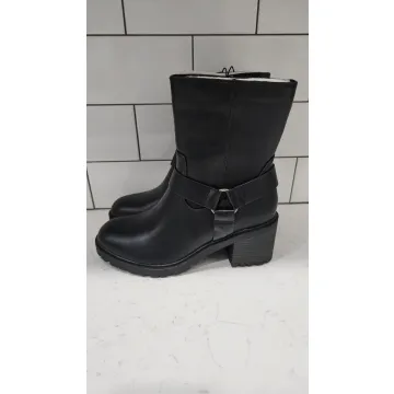 New Womens Greyson Dress Boots with Memory Foam Insole Black