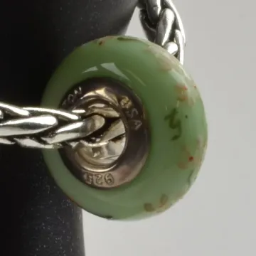 Fenton Art Glass Artisan Crafted Bead - Baltimore Oriole - Sterling Silver Lined