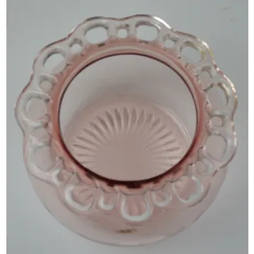 Anchor Hocking - Lace Edge Pink Pattern - Cookie Jar