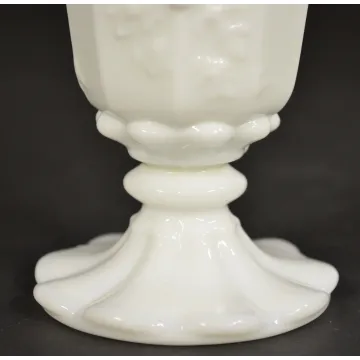 Westmoreland Glass - Panelled Grape Milk Glass Pattern - Belled Vase - 5.75