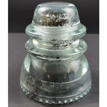 Vintage Hemingray No. 42 Clear Glass Insulator - 4 Tall