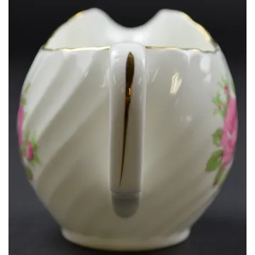 Adderley Fine Bone China Pink Rose Creamer - 2.75 Tall