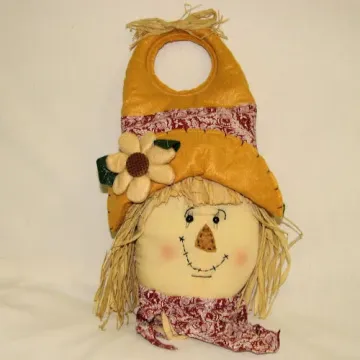 Stuffed Scarecrow Head - Door Hanger