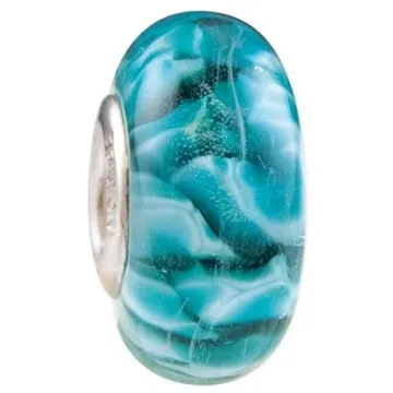 Fenton Art Glass Artisan Crafted Bead - Mermaid - Sterling Silver Lined