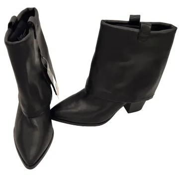 Women's Marsha Ankle Boots Zip Up Pointed Toe  - Black Size 9 1/2