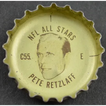 Coca Cola NFL All Stars Bottle Cap - Philadelphia Eagles - Pete Retzlaff - Coke