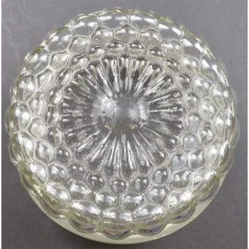 Vintage Clear Glass Square Glass Canister With Lid - 8 Tall