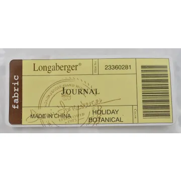Longaberger Journal Basket Liner - Holiday Botanical