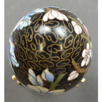 Vintage Floral Pattern Egg Shaped Figurine - 2.75 Tall