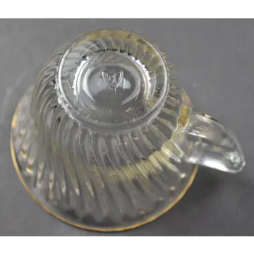 Federal Glass - Diana Gold Trim Pattern - Flat Cups - 2 Tall