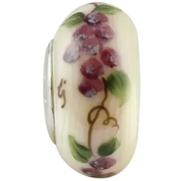 Fenton Art Glass Artisan Crafted Bead - Tuscany - Sterling Silver Lined