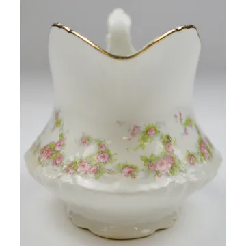 Homer Laughlin China - Hudson Pink Floral Pattern - Gravy Boat